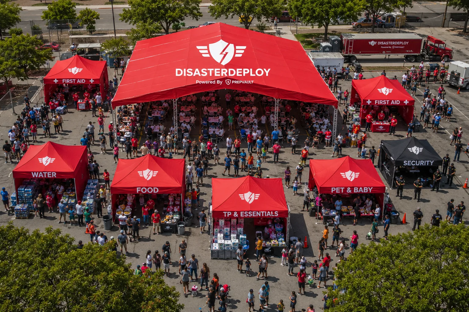 DisasterDeploy concept showing a local member support hub