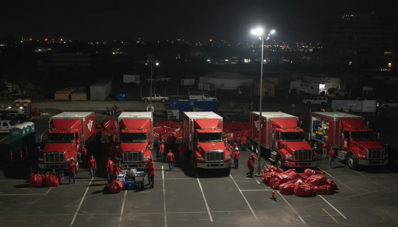 Alex’s illustration of nighttime response truck operations
